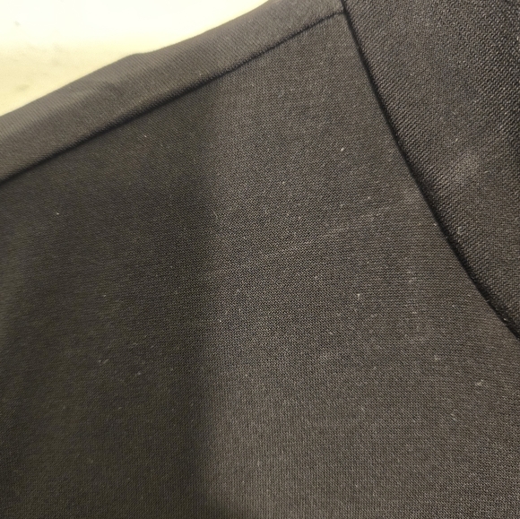 Calvin Klein Long Black Sleeved Turtle Neck Dress with Vegan Leather skirt Sz 2 - Picture 7 of 11